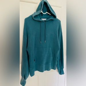 Athleta Balance Waffle Hooded Sweatshirt‎ / Size S / EUC / Borealis Green